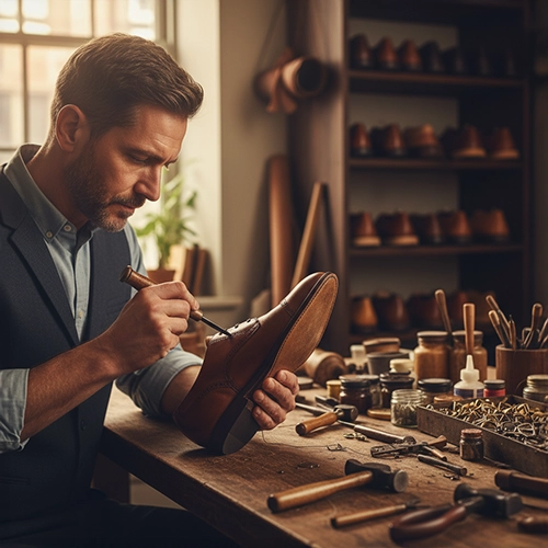 Riparazioni di calzature in pelle