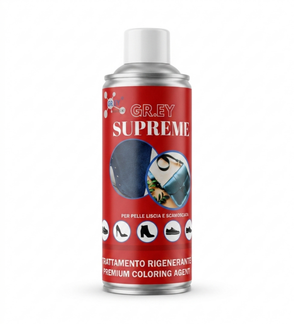 Grey Supreme spray brillantante pelle